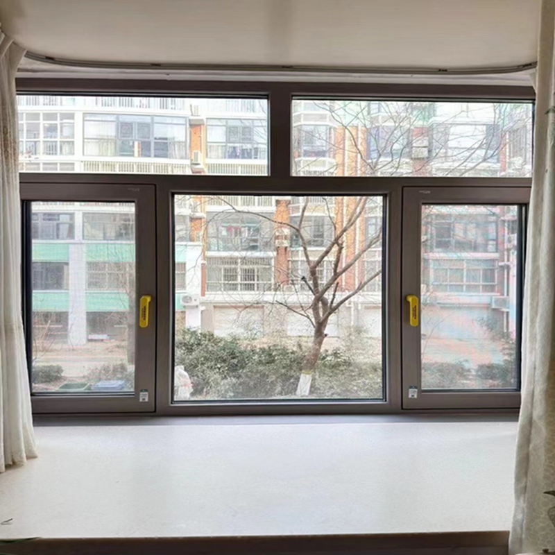 Ventana de casement de aluminio de alta calidad de la marca líder Baiyiyuan, ventana de doble o simple hoja