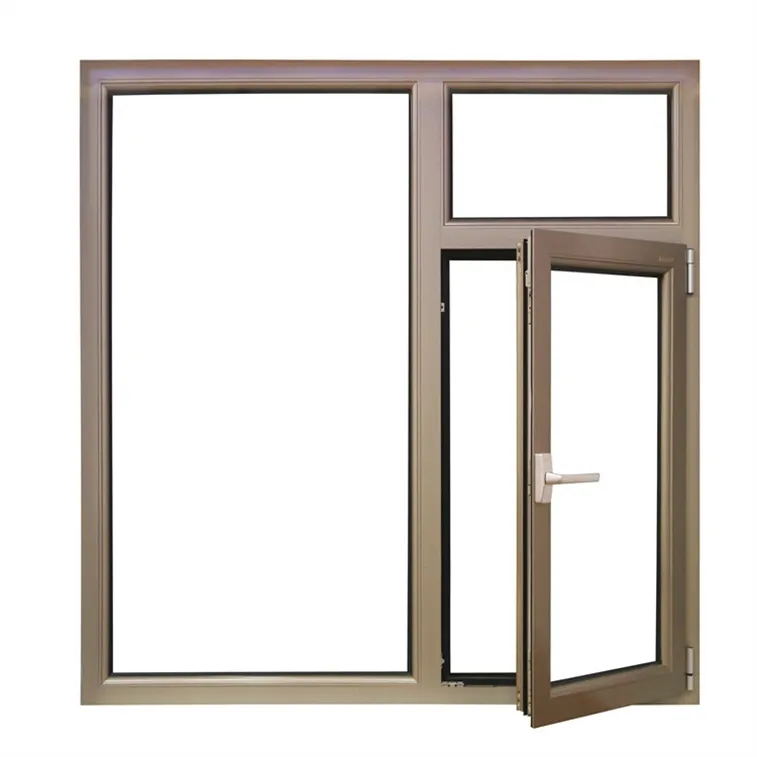 Ventana de casement moderna de aluminio negro