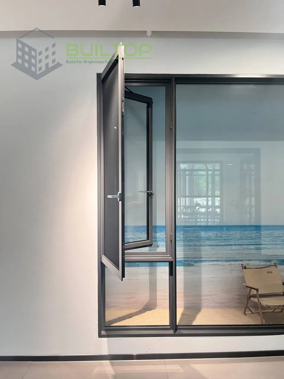 Ventana de Casement de Aluminio Elegante – Marco Ultra Delgado y Área Máxima de Vidrio