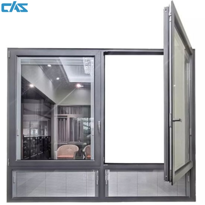 Ventana de casement de aluminio personalizable, adaptada para encajar en diseños arquitectónicos únicos