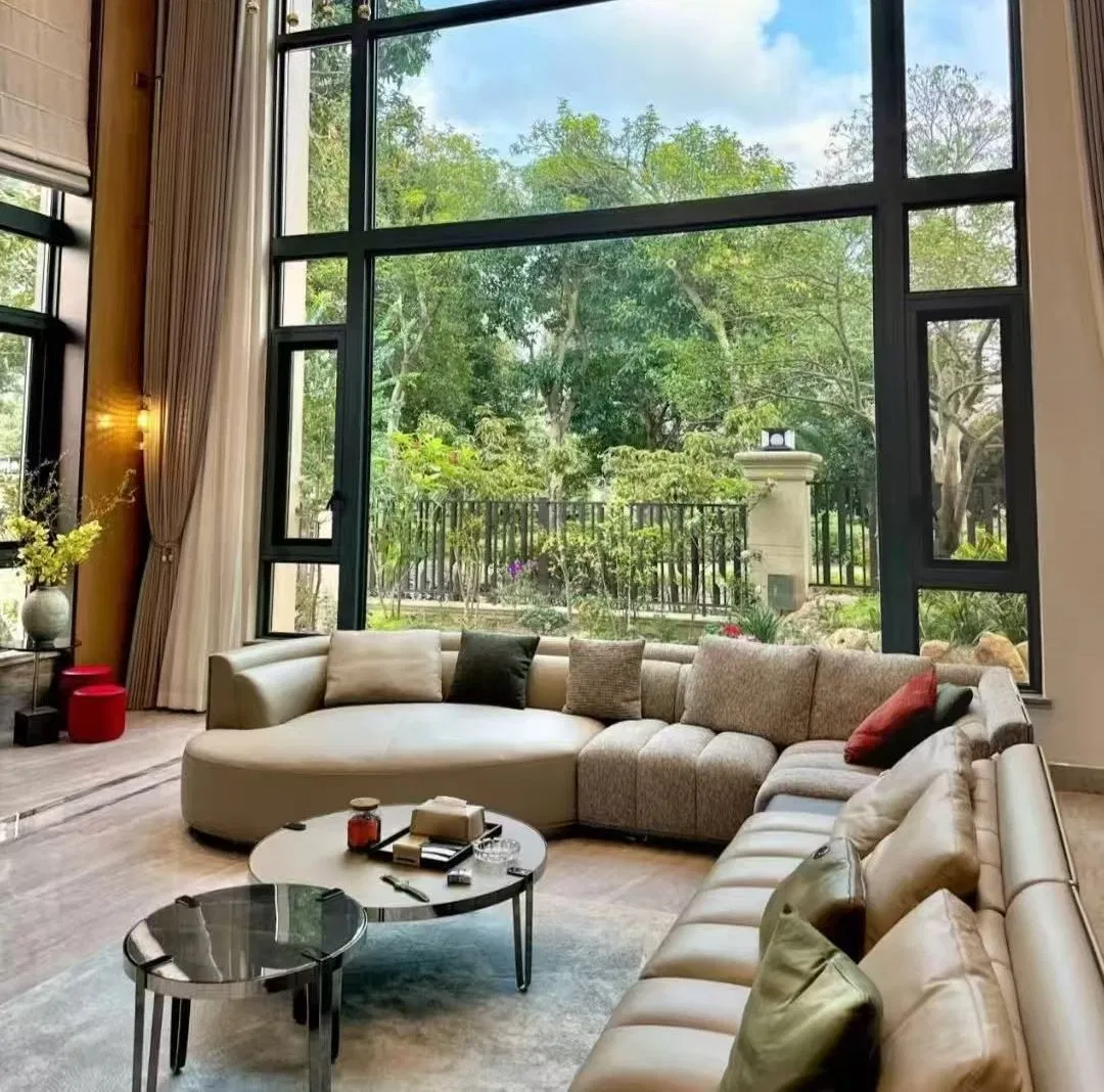 Ventana de metal con ruptura térmica, aislamiento térmico y sonido a prueba de aluminio moderno