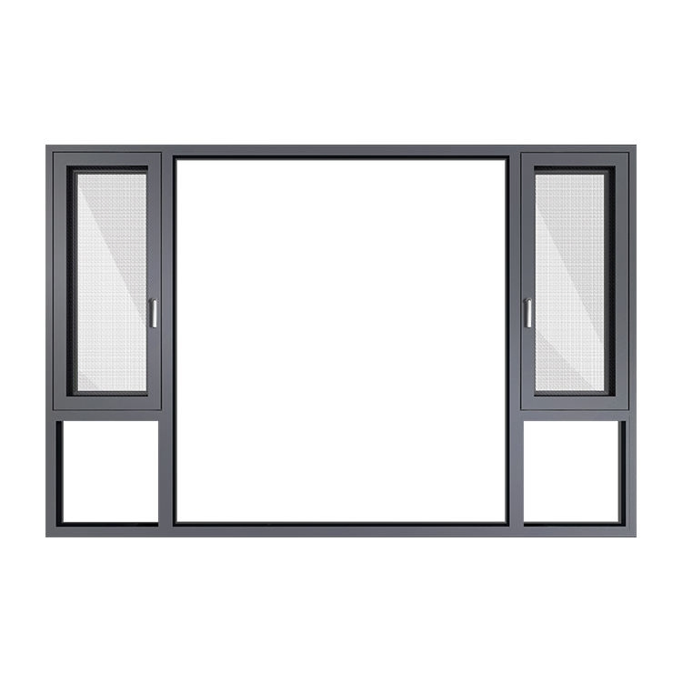 Ventana de casement de aluminio de color personalizado que combina con cualquier estilo arquitectónico