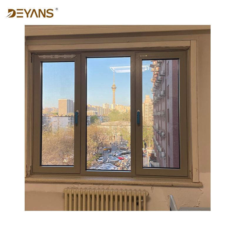 Ventana de casement de aluminio de tamaño personalizado con marco ultra delgado
