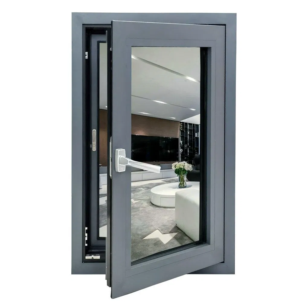 Ventana de casement de aluminio de color personalizado que combina con cualquier estilo arquitectónico