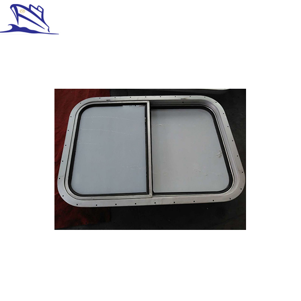 Ventana rectangular deslizante de doble hoja de aluminio ligero marino
