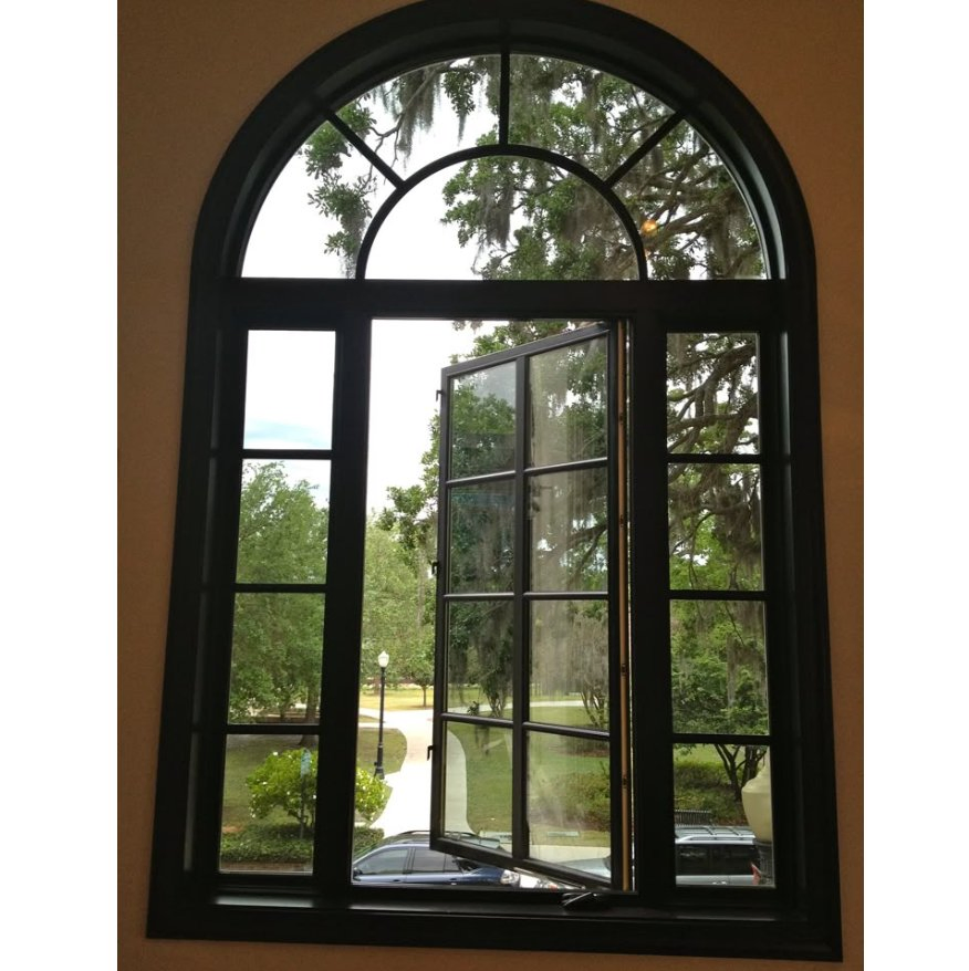 Ventanas y puertas de aluminio con ruptura térmica de alta calidad con vidrio templado