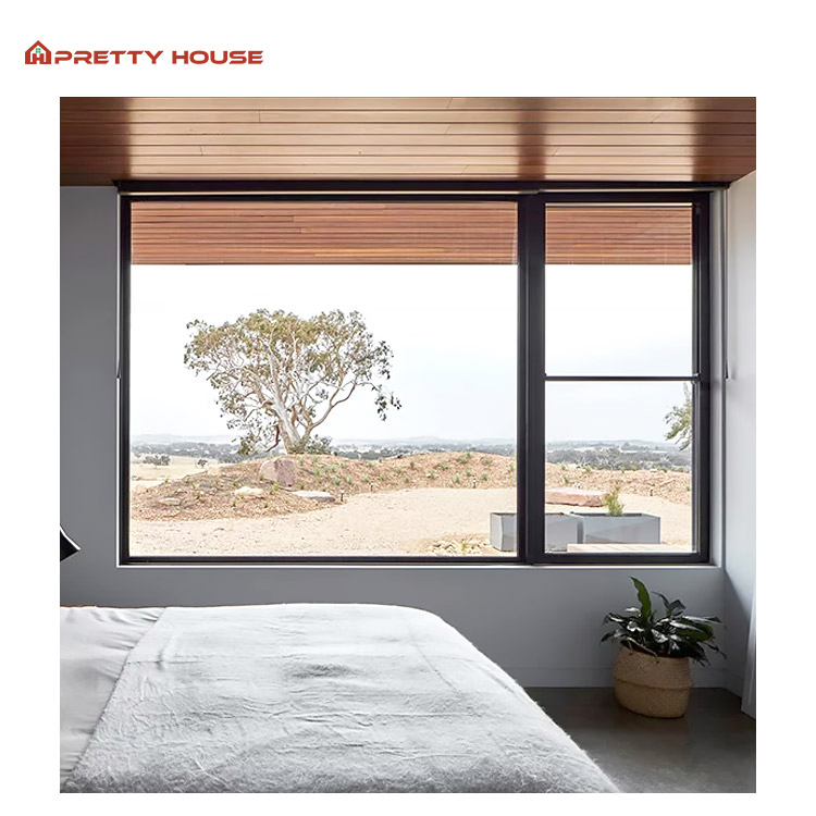 Ventana de doble acristalamiento de aluminio de doble hoja con eficiencia energética