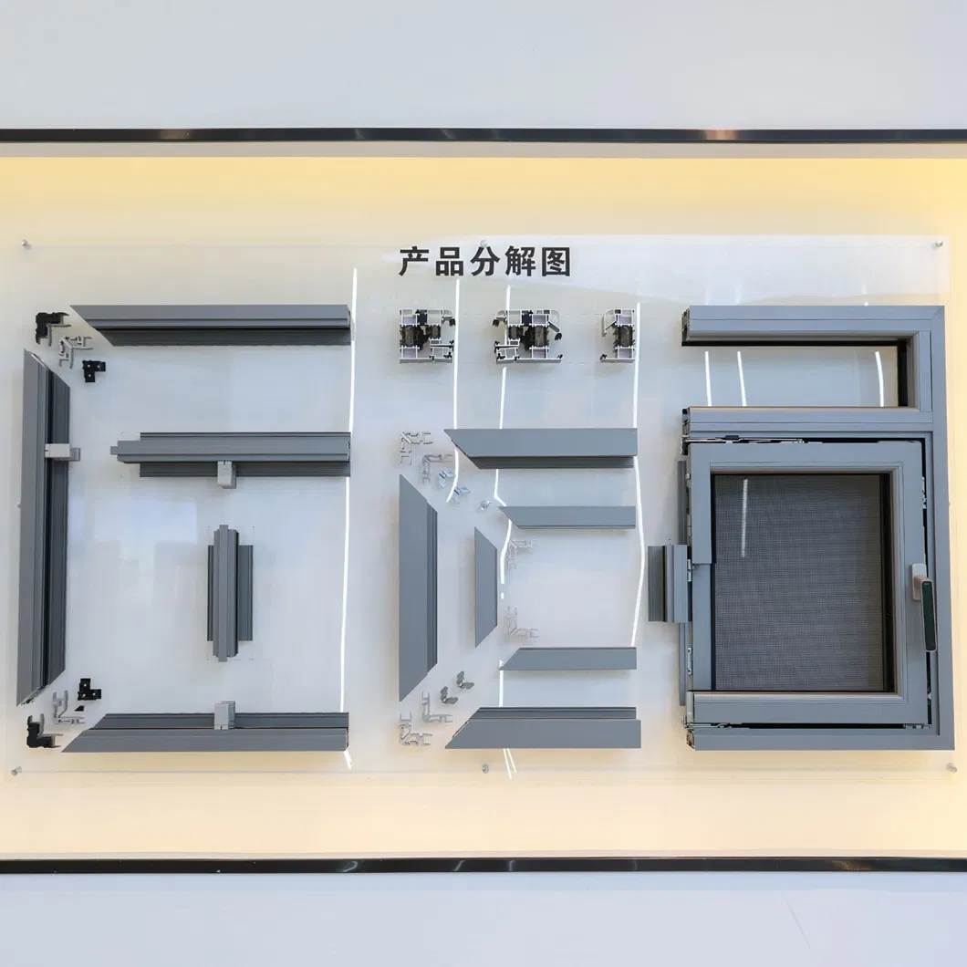Byy-0105 Ventana deslizante de vidrio de aluminio estilo americano, ventana deslizante de impacto de tormenta, ventana de guillotina vertical, ventanas de un solo y doble panel