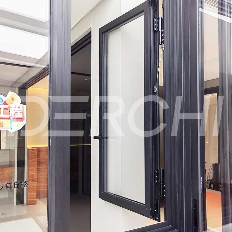 Ventanas de casement de estilo europeo diseño a prueba de sonido ventanas de aluminio de doble acristalamiento aisladas