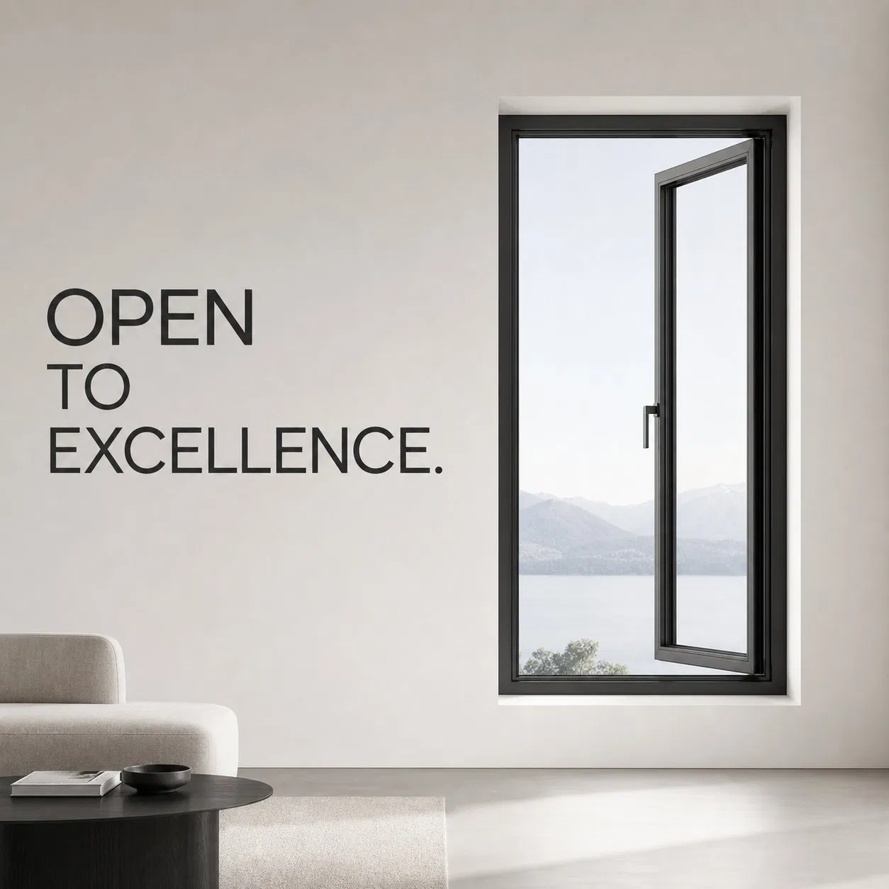 Ventana de casement exterior de aluminio doble acristalamiento arquitectónico residencial comercial personalizada premium duradera templada y eficiente en energía y a prueba de sonido
