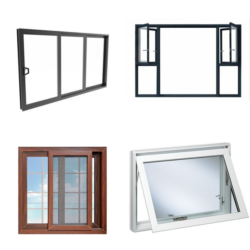 Puertas de aluminio con ruptura térmica personalizadas de Foshan, ventanas de casement de aluminio y vidrio para hotel, hospital, escuela, apartamento