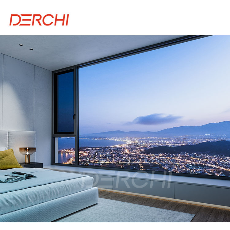 Impacto de huracán, inclinación y giro, ventana de aluminio con cristal simple y doble, diseño de reja, toldo, bisagra, oscilante, cristal bajo, ventana francesa, ventana pasiva