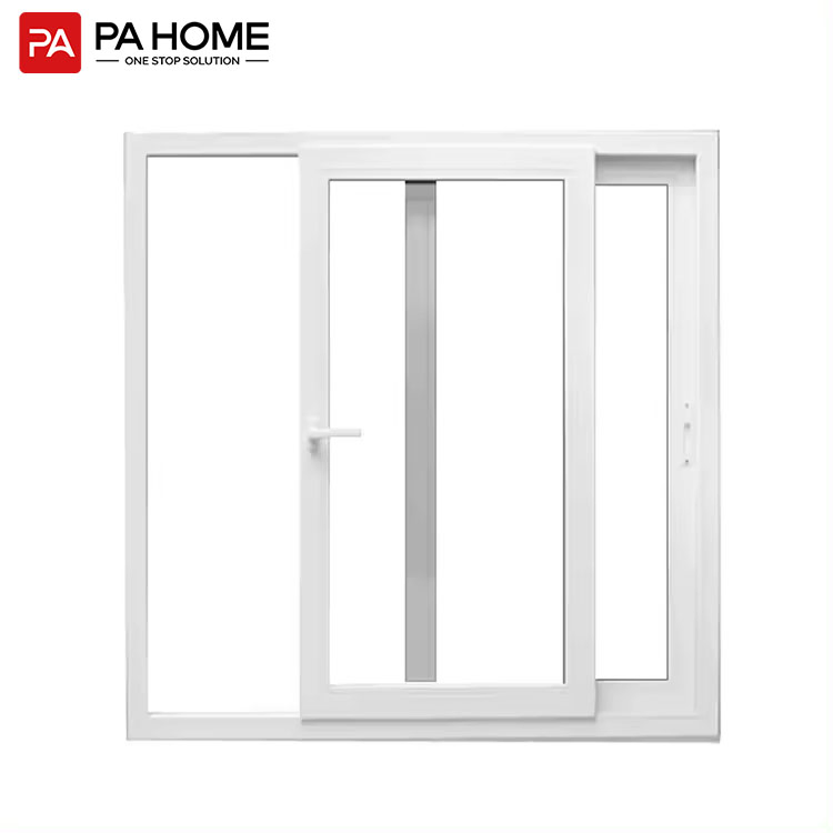 Ventanas de guillotina de aluminio con diseño nuevo de PA, de un solo panel, tamaño personalizado, ventana deslizante vertical