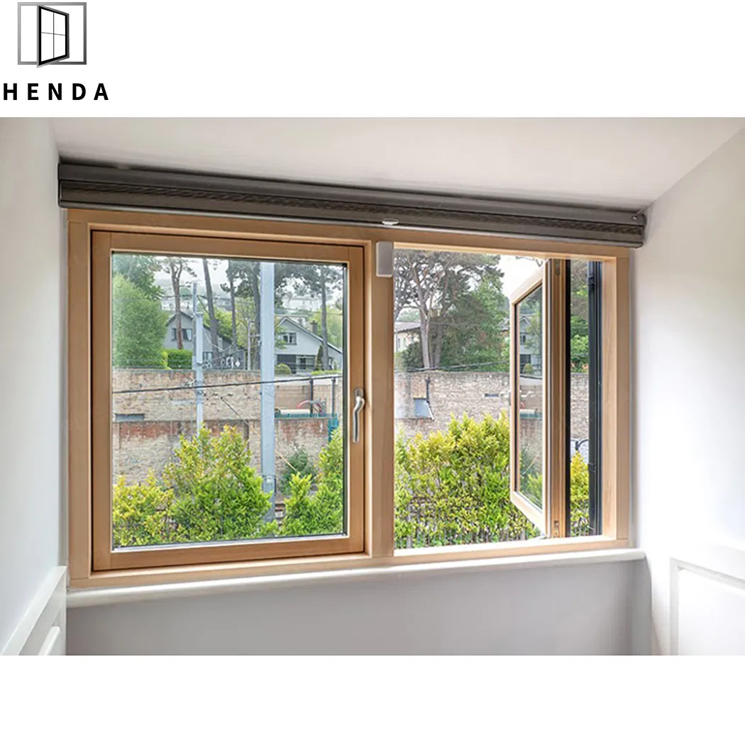 Ventana de hoja doble de cristal de baja emisividad para casa personal, ventana francesa de aluminio de hoja abatible