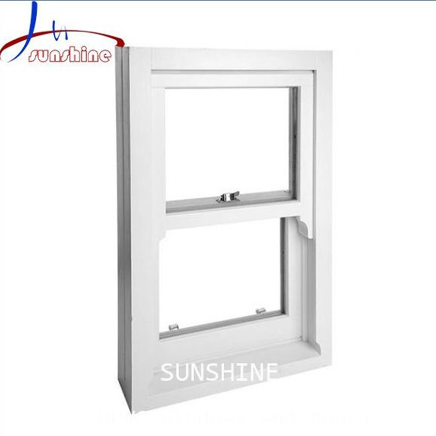 China proveedor UPVC/aluminio, ventanas de guillotina de aluminio de bajo coste/vinilo colgado de una sola ventana