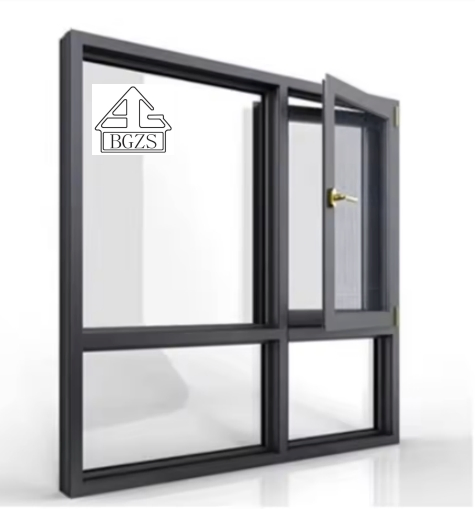 Ventana de Casement de Aluminio de Alta Calidad Bgzs, Ventana de Doble o Sola Hoja para Escuela, Hogar, Hotel, Hospital