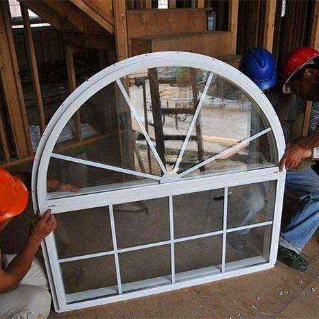 Ventanas Francesas de Madera con Arco de Aluminio