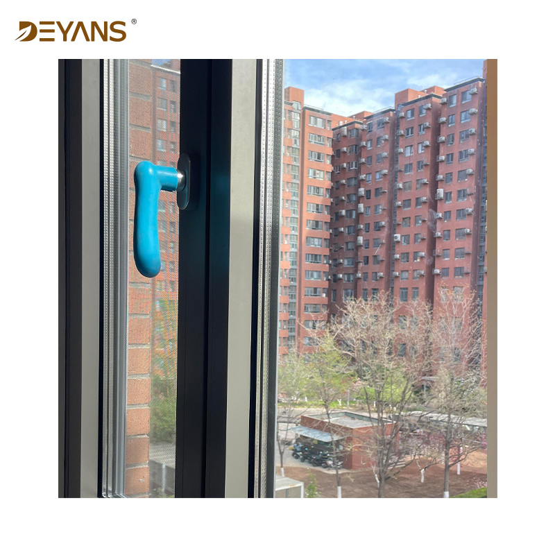 Ventana de casement de aluminio de tamaño personalizado con marco ultra delgado