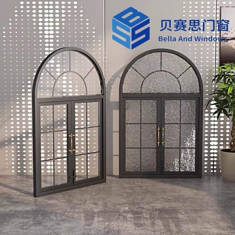 20+ Años Proveedor Chino Aleación de Aluminio Aislamiento Alta Resistencia Ventana Con Forma Ventana Arqueada con Garantía de Por Vida
