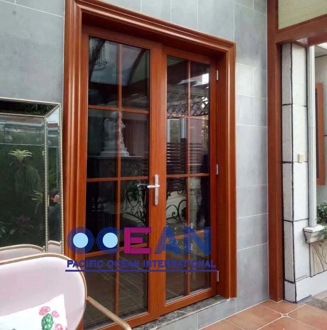 Ventana de casement de aleación de aluminio de fábrica del océano Pacífico de China con doble vidrio a prueba de sonido, con mosquitera, con ruptura térmica de aleación de aluminio y a prueba de viento