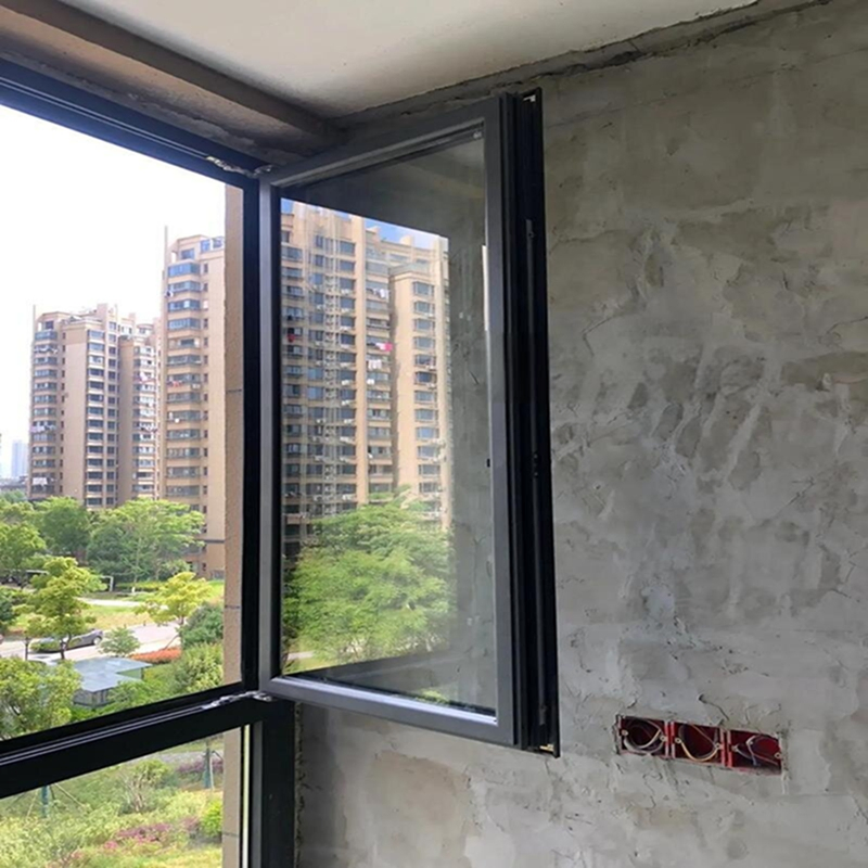 Ventana de casement de aluminio de alta calidad de la marca líder Baiyiyuan, ventana de doble o simple hoja