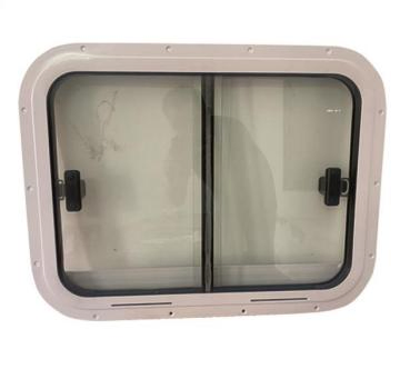Hardware de aluminio ligero marino para ventana deslizante rectangular de doble hoja para barco de ferry turístico