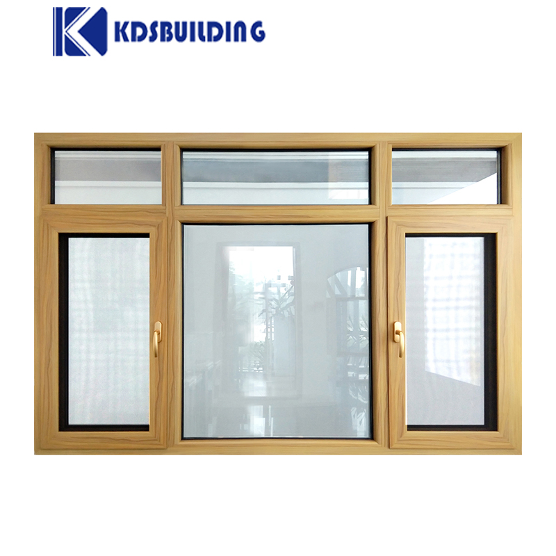 Kdsbuilding Red Antipolvo Hidrofóbica Americana Nfrc Ventana Red Doble Hoja Puerta de Aleación de Aluminio