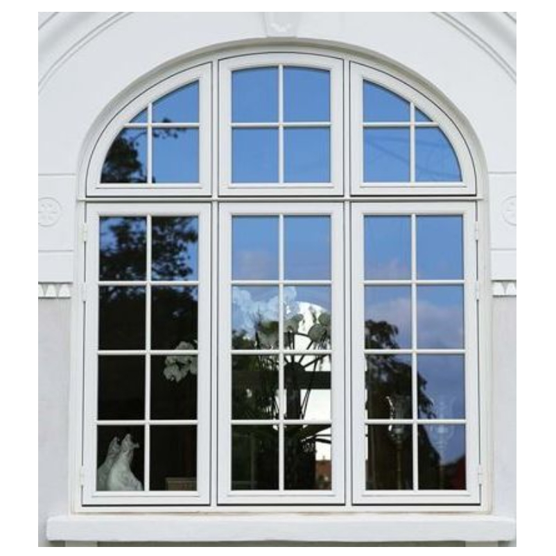 Ventana Fija de Cristal Arqueada de Aluminio con Privacidad y Protección UV