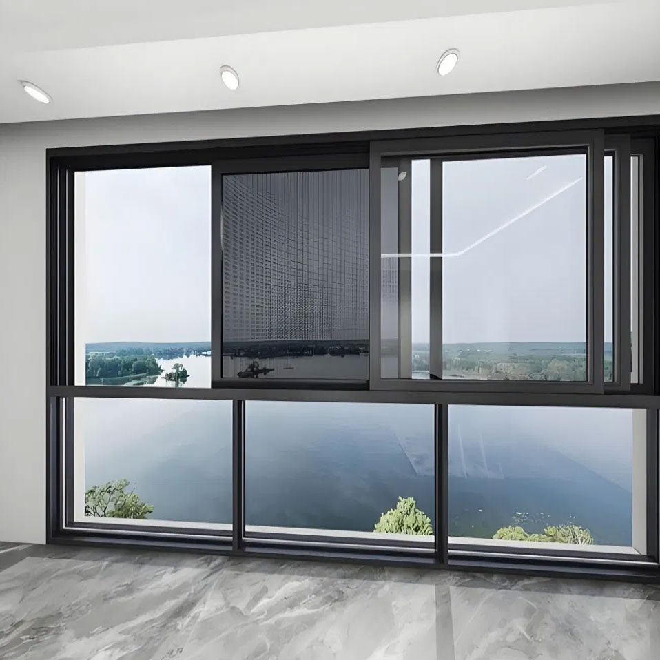 Ventana deslizante de doble capa con control de calor de baja emisividad, diseñada con precisión