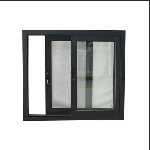 Marcos de Ventanas de Aluminio Deslizantes Negros Ventanas de Cristal Deslizantes