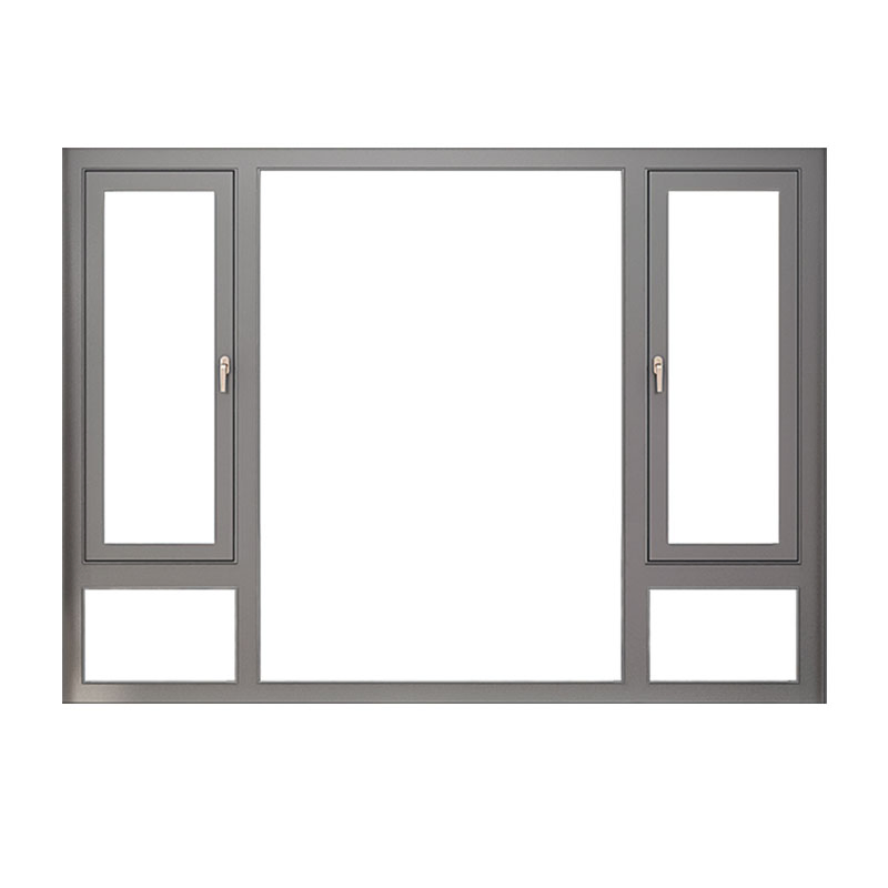 Ventana de hoja doble de cristal de baja emisividad para casa personal, ventana francesa de aluminio de hoja abatible
