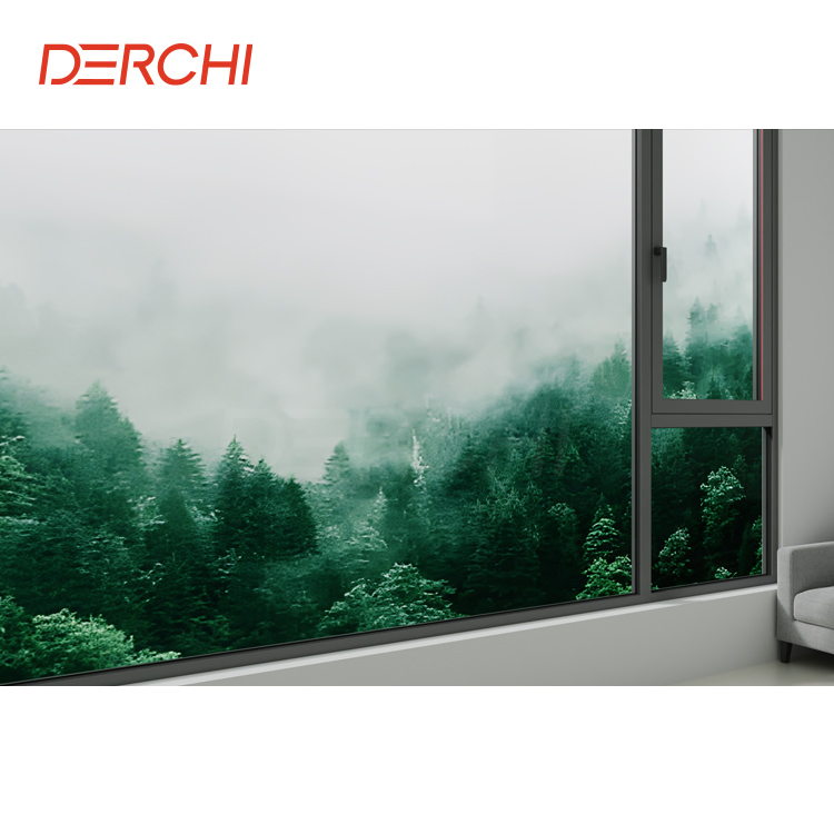 Ventanas de casement de estilo europeo diseño a prueba de sonido ventanas de aluminio de doble acristalamiento aisladas