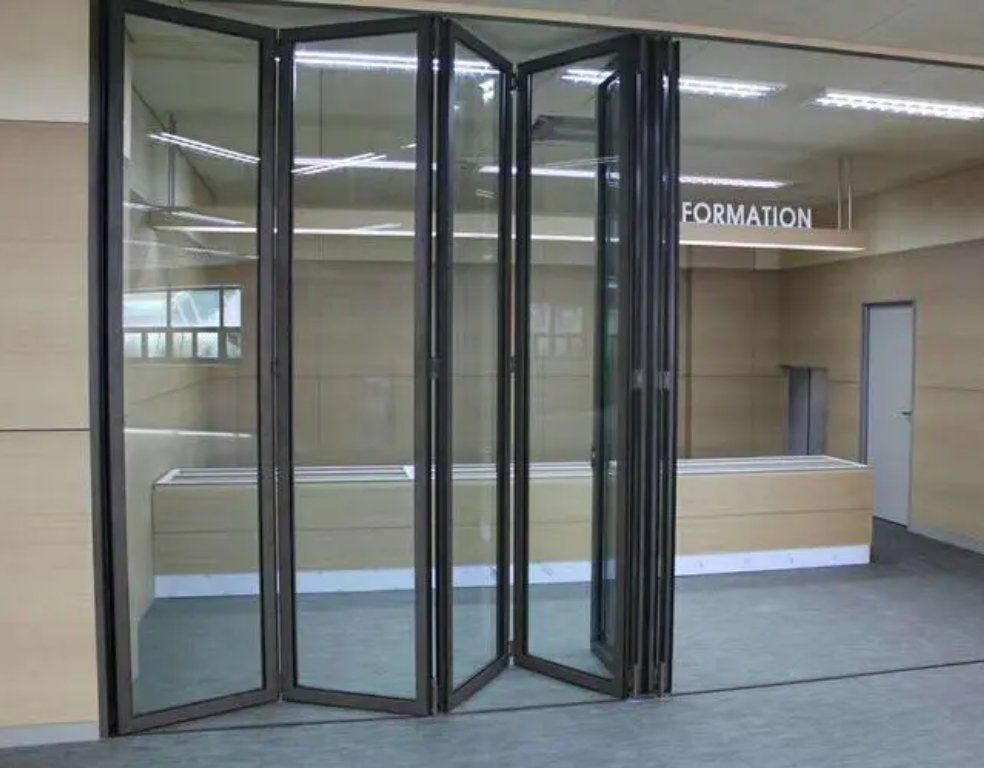 Mango de cobre vintage con vidrio negro arqueado de aluminio, puerta y ventana de cristal personalizadas para el hogar