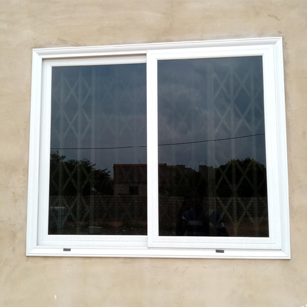 Ventana de aluminio Toma de gran tamaño con doble cristal, ventana de aluminio de hoja sencilla