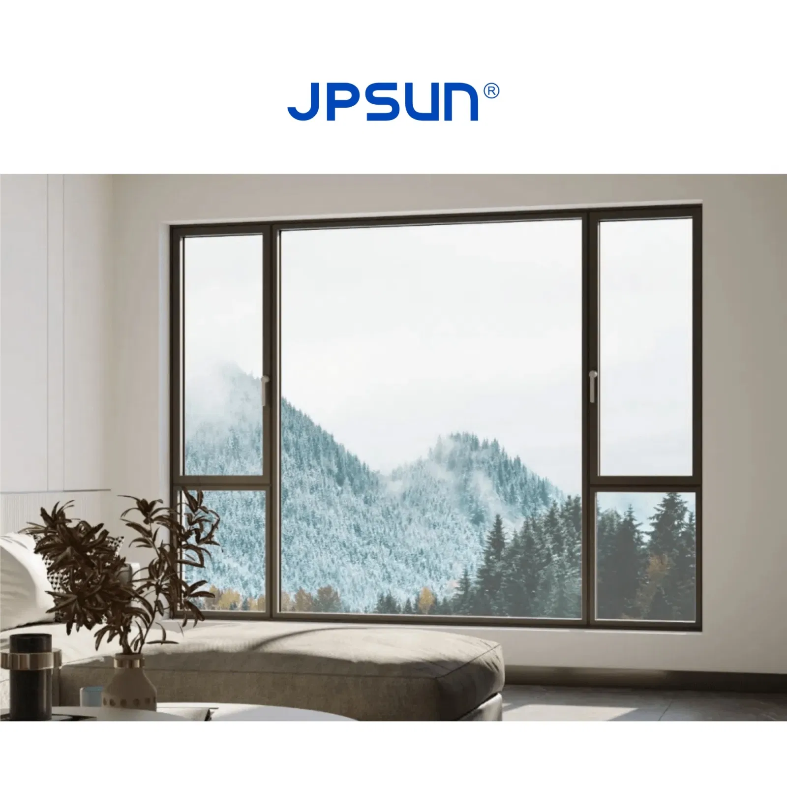 Ventana de casement de aluminio de color personalizado para combinar con cualquier estilo arquitectónico
