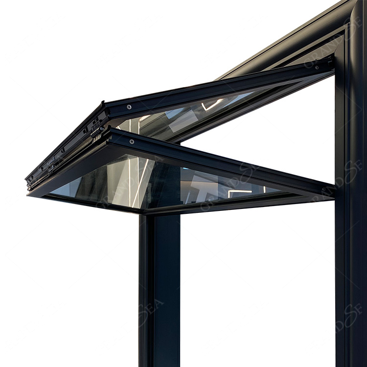 Diseño de nueva parrilla al por mayor Casa ventanas plegables de metal y vidrio doble acristalado personalizadas Ventanas de aluminio