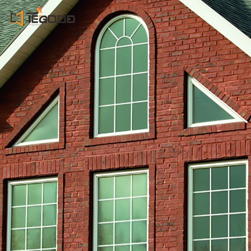 Ventana decorativa fija grande de aluminio con marco delgado a prueba de impacto de huracanes