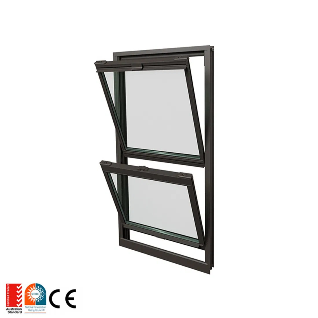 Ventanas de aluminio de un solo panel oscilante y de un solo panel deslizante Ventana de un solo panel deslizante