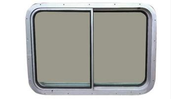 Hardware de aluminio ligero marino para ventana deslizante rectangular de doble hoja para barco de ferry turístico