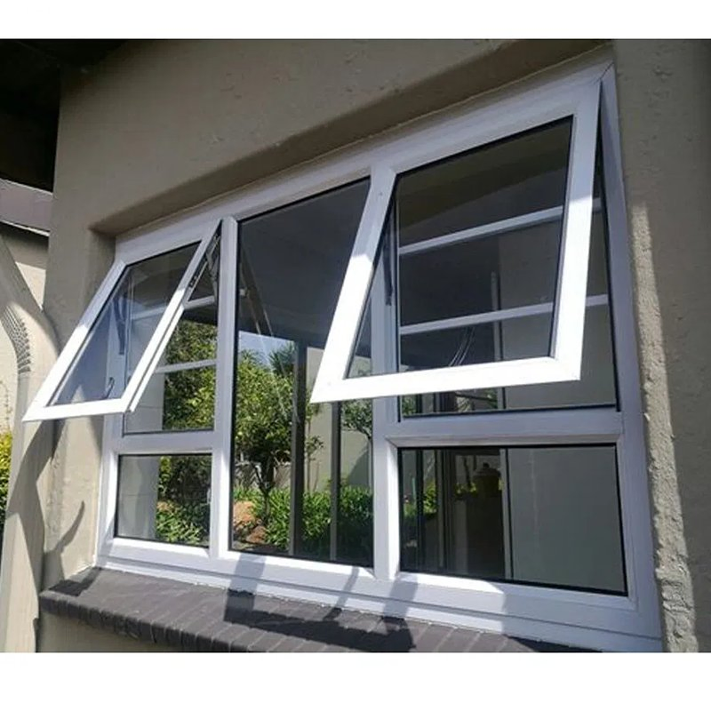Ventanas de toldo de aluminio de gran vista de apartamentos personalizados de serie moderna y popular
