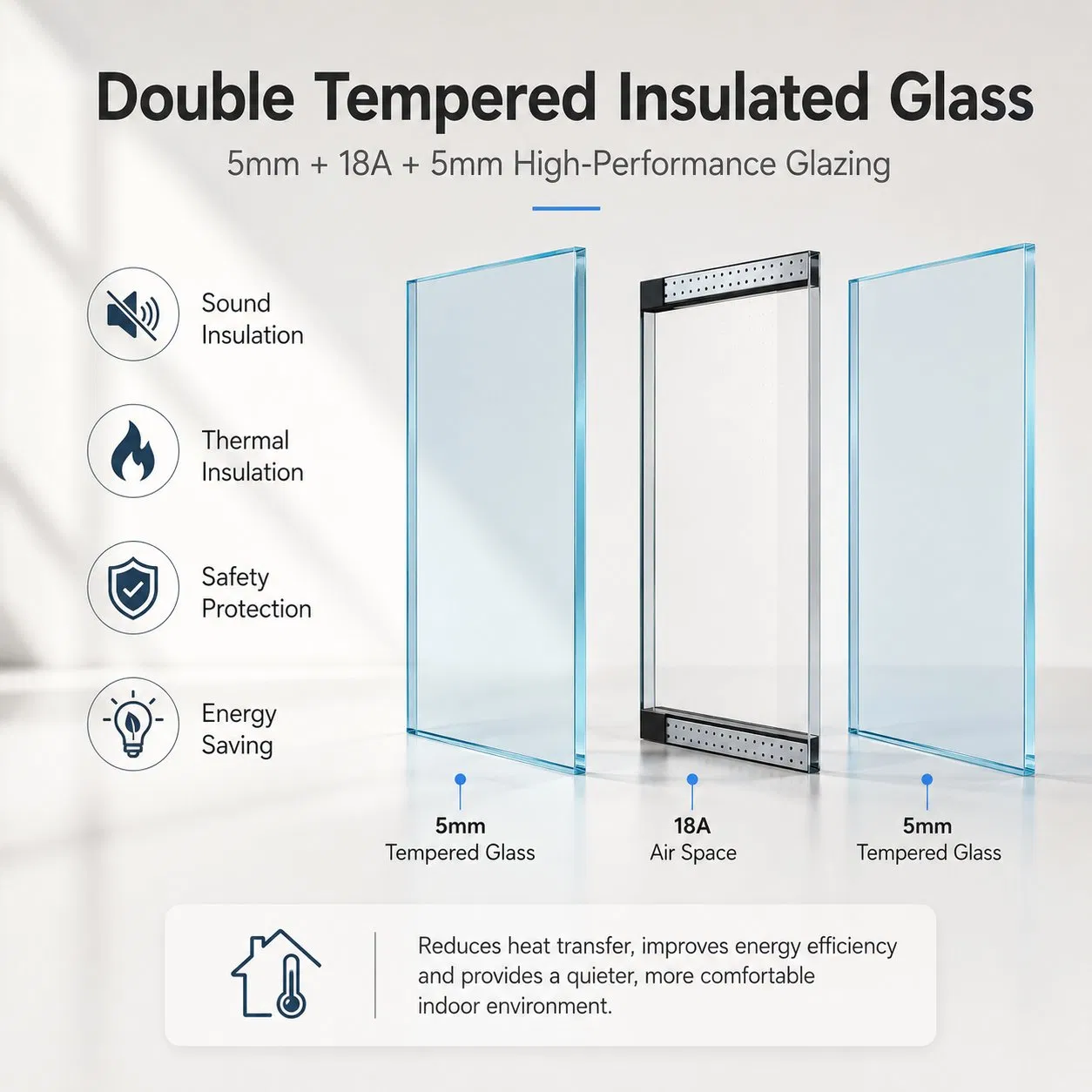 Ventana de aluminio arquitectónica personalizada de seguridad premium, eficiente en energía, con doble acristalamiento, ruptura térmica, a prueba de sonido y de seguridad residencial