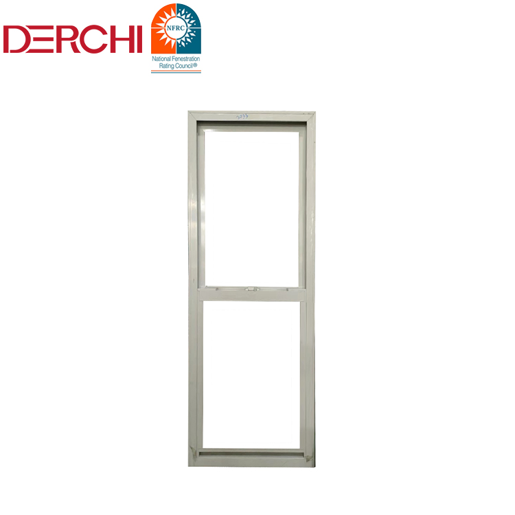 Ventanas de guillotina de aluminio blanco con ruptura térmica, estilo americano, de un solo y doble panel