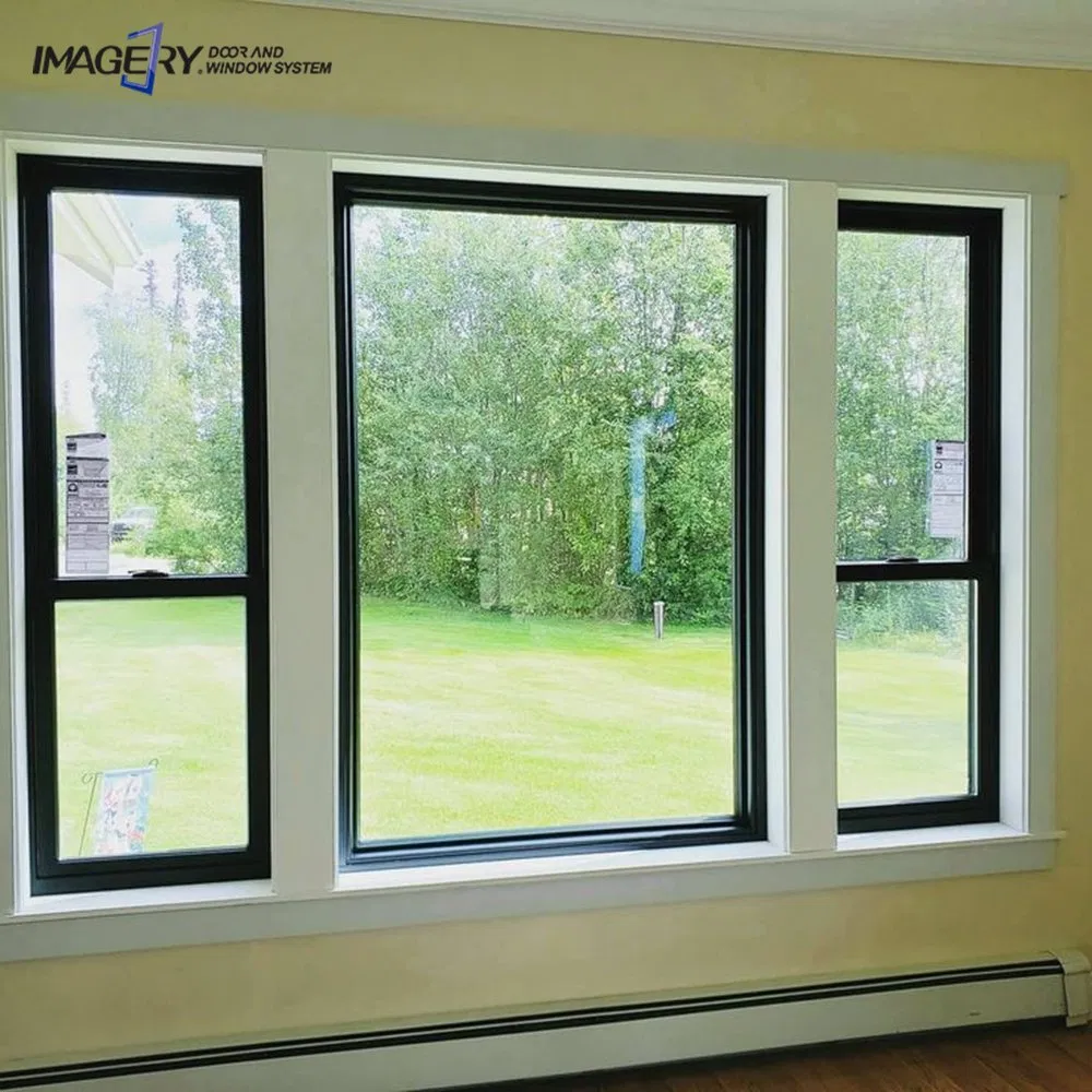 Precio de fábrica directamente perfil de aluminio ventana de un solo panel ventanas de marco de aluminio