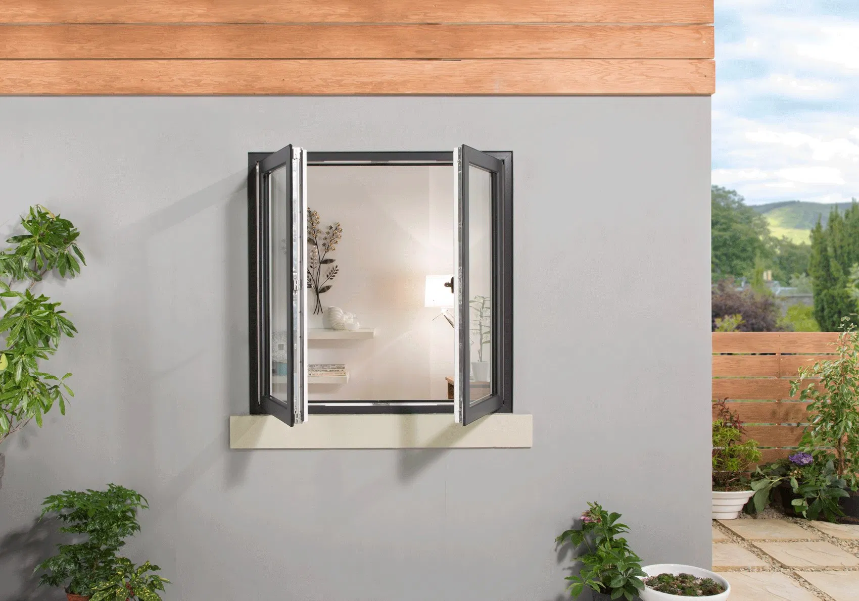 Puerta de Doble Hoja de Aluminio As2047 Vidrio Templado Doble Aislante Puerta de Una Sola Hoja de Aluminio Ventana Abatible