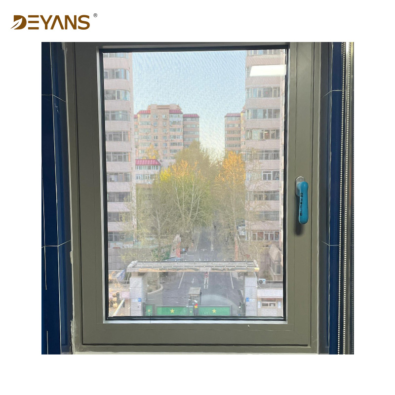 Ventana de casement de aluminio de tamaño personalizado con marco ultra delgado