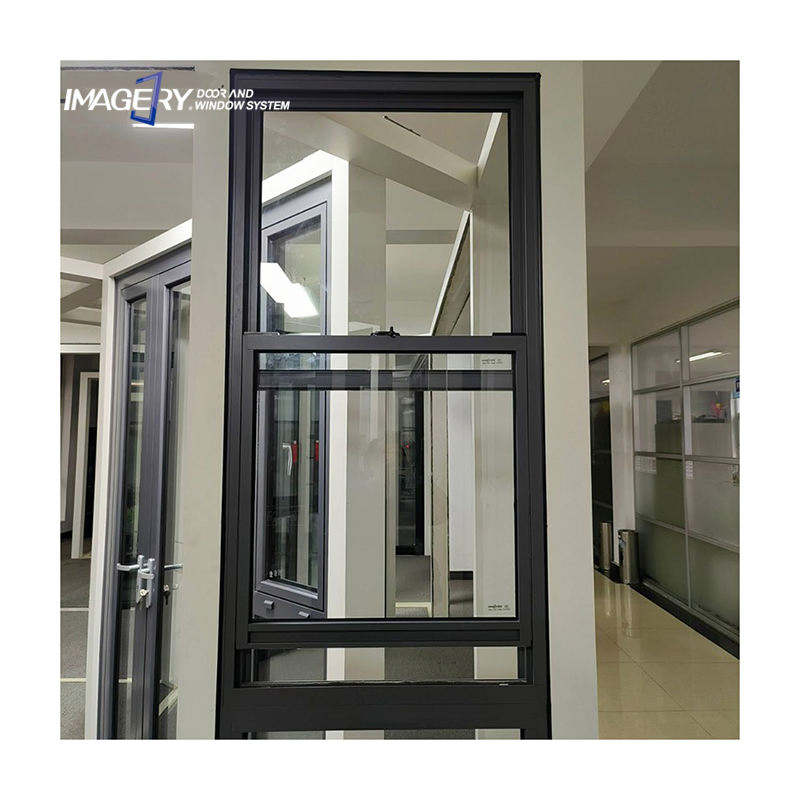 Ventanas de doble acristalamiento de aluminio personalizadas con ventilación superior de un solo marco para baño