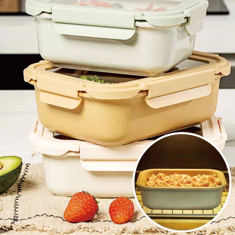 IKOO Stackable Ceramic Food Storage Container with Glass Lid