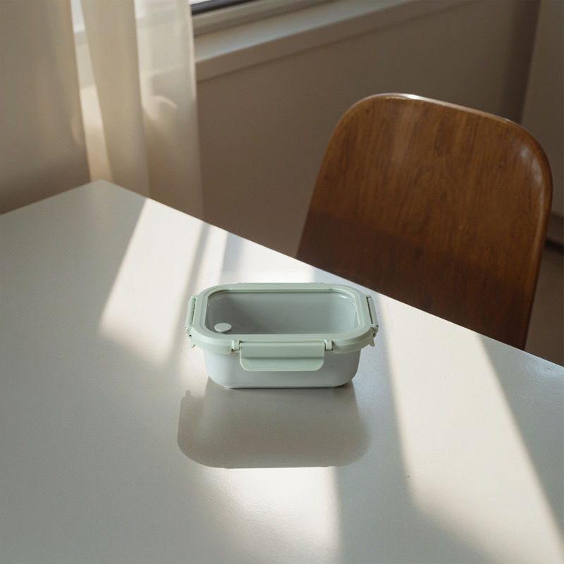 IKOO Customized Color Ceramic Food Storage Container with Glass Lid