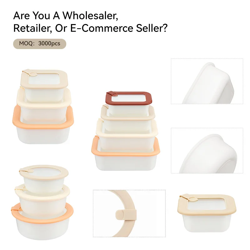 IKOO Opal White Glass Food Storage Containers for Freezer and Oven