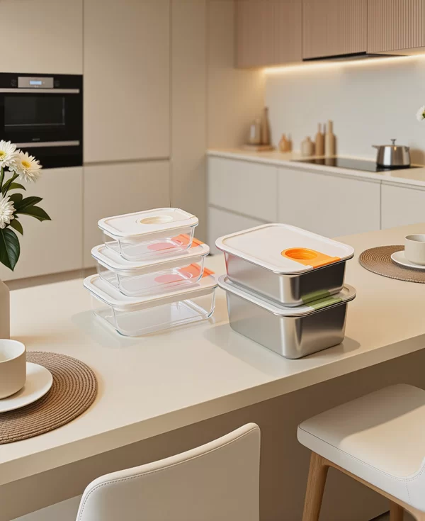glass airtight food storage containers by IKOO GLASS